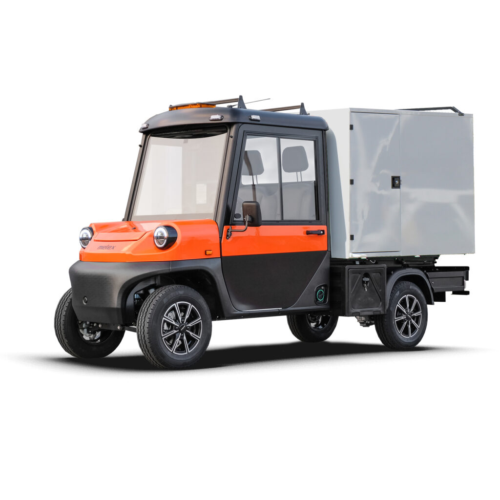 voiturette - golfette - utilitaire électrique Melex N30 utilitaire caisson avec porte